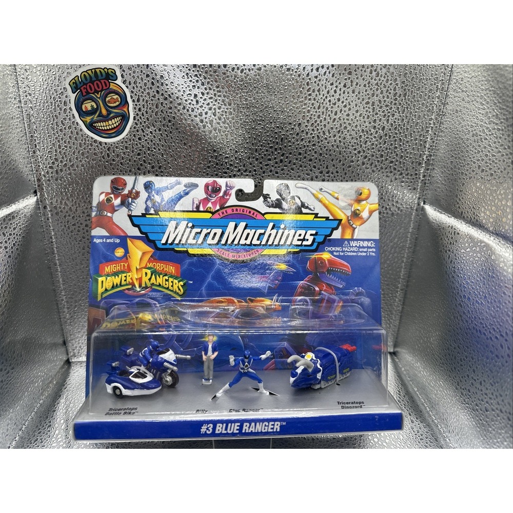 Vintage New Micro Machines Mighty Morphin Power‎ Rangers Set #3 BLUE RANGER